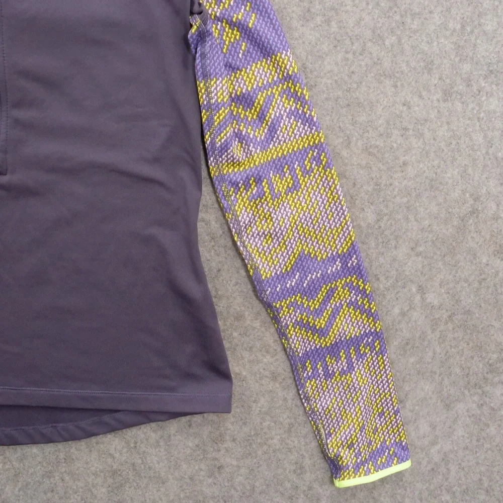 Nike Pro Sweatshirt Womens Medium Purple 1/2 Zip Fleece Mock Neck Active Gym
